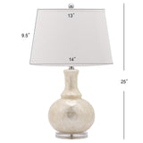 Lighting Collection Shelley Coastal White Capiz Shell Gourd 25-inch Bedroom Living Room