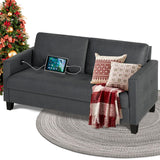 Comfy Loveseat Sofa Small Grey Couch Small Spaces, Small Love Seat Bedroom