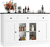 Sideboard Buffet Cabinet with Storage, 55" Large Kitchen Buffet Storage Cabinet