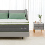 Twin Size Mattress, 10 Inch Hybrid Mattress in a Box with Individually Wrapped Pocket