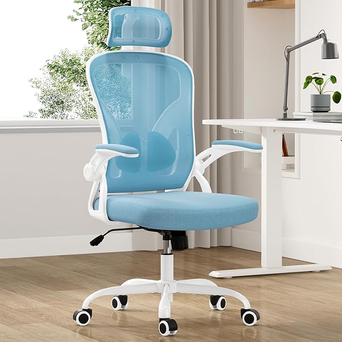 Ergonomic Office Chair, Home Office Desk Chair with Headrest, High Back Computer Chair