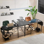 L Shaped Gaming Desk 49" Black Home Office,Bedroom Computer Table for Study Standing