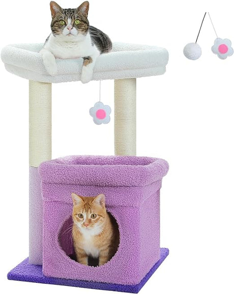 Cat Tree Tower for Indoor Cats with Private Cozy Cat Condo