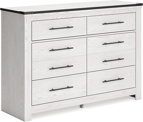 Schoenberg Coastal 6 Drawer Dresser, White