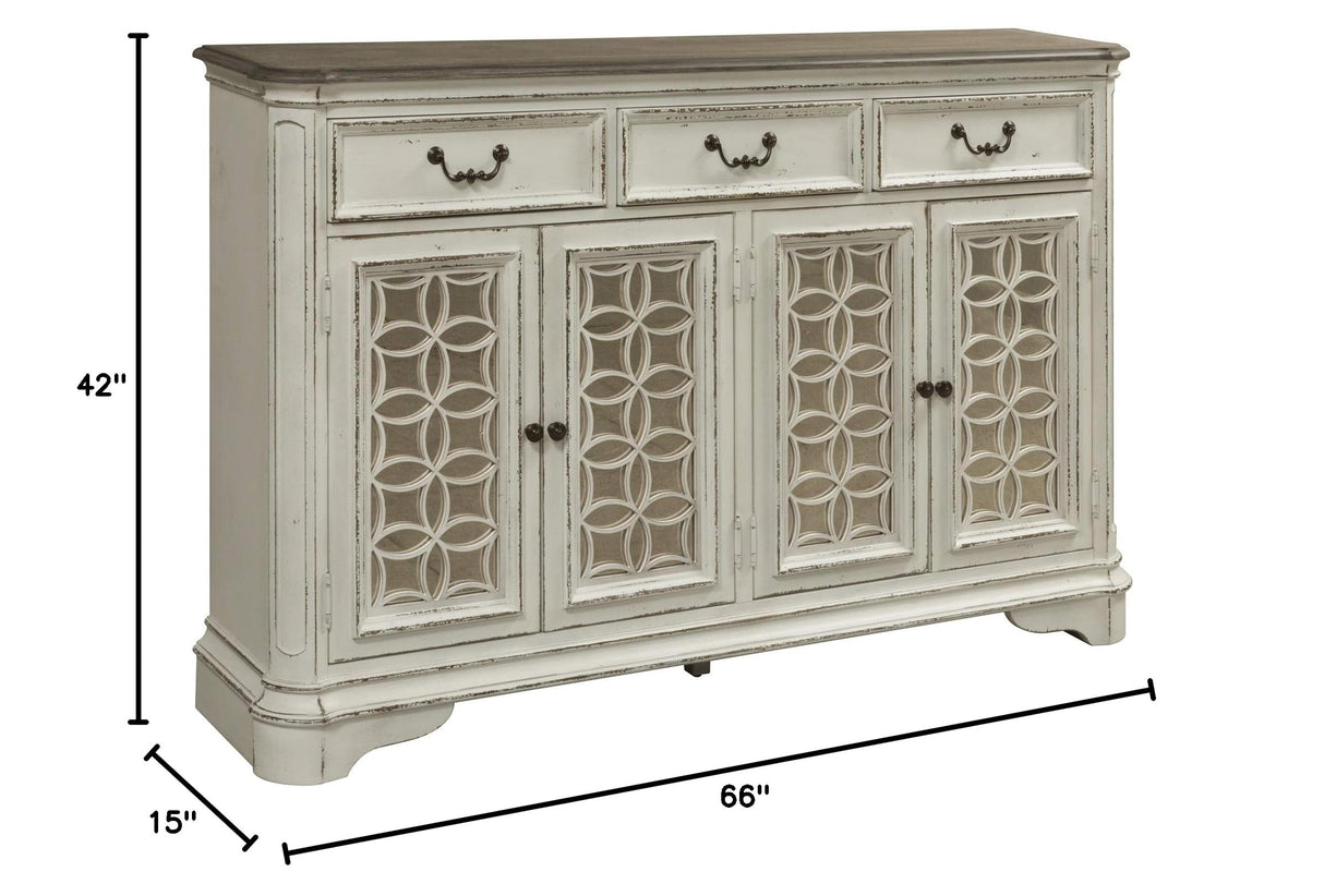 INDUSTRIES Magnolia Manor Hall Buffet, Antique White