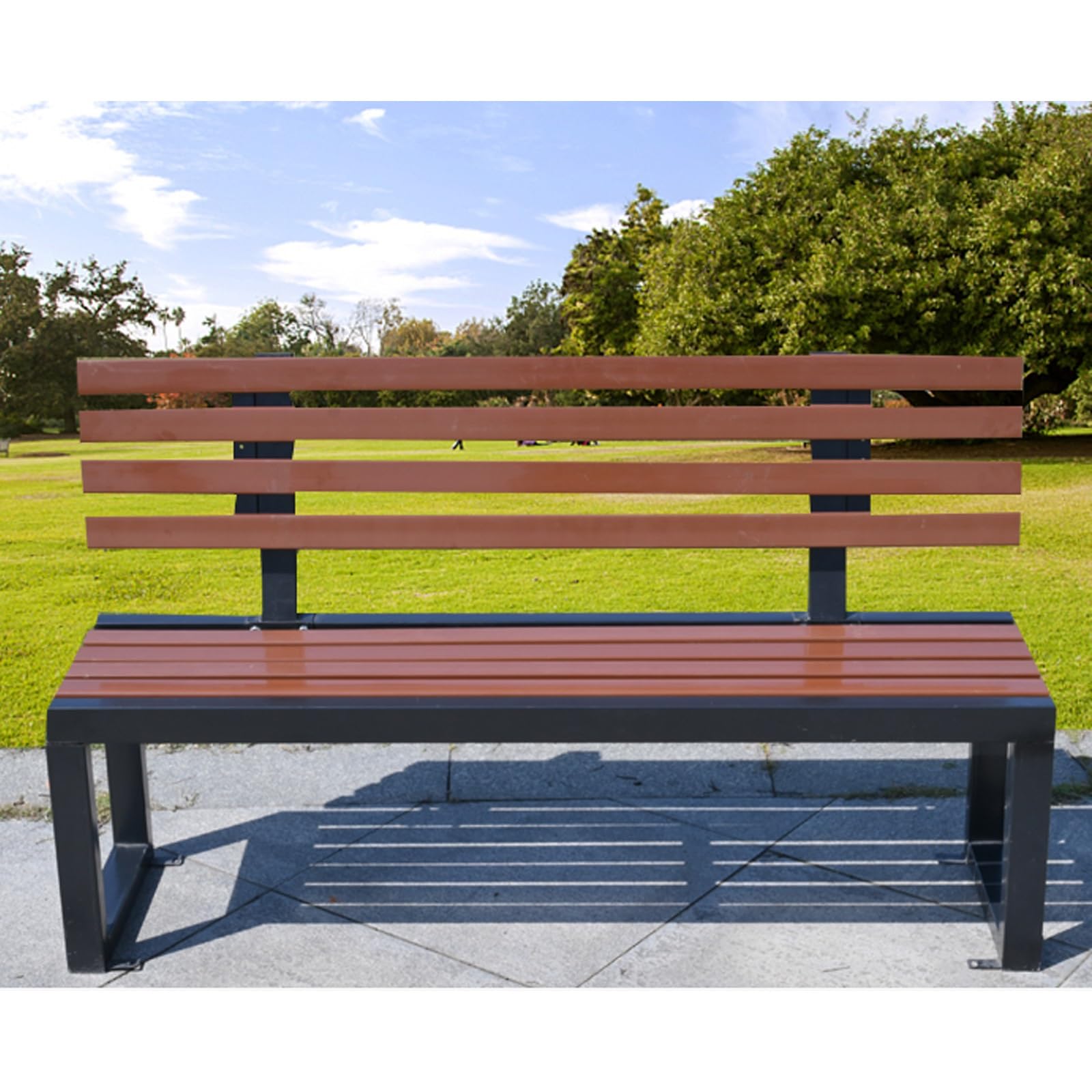39 Inch Outdoor Bench Garden Rustic Style