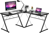 L-Shaped Desk Corner Computer Desk, Space-Saving & Multifunctional Home