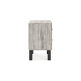 Design by Ashley Vessalli Nightstand, 22" W x 16" D x 25" H, Light Gray & Black