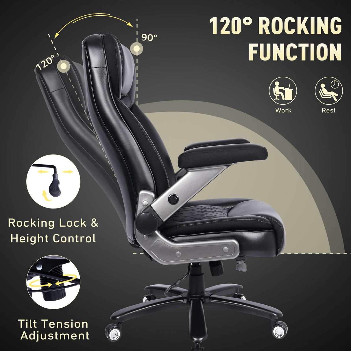 650 lbs Big and Tall Ergonomic Office Chair with Lumbar Support