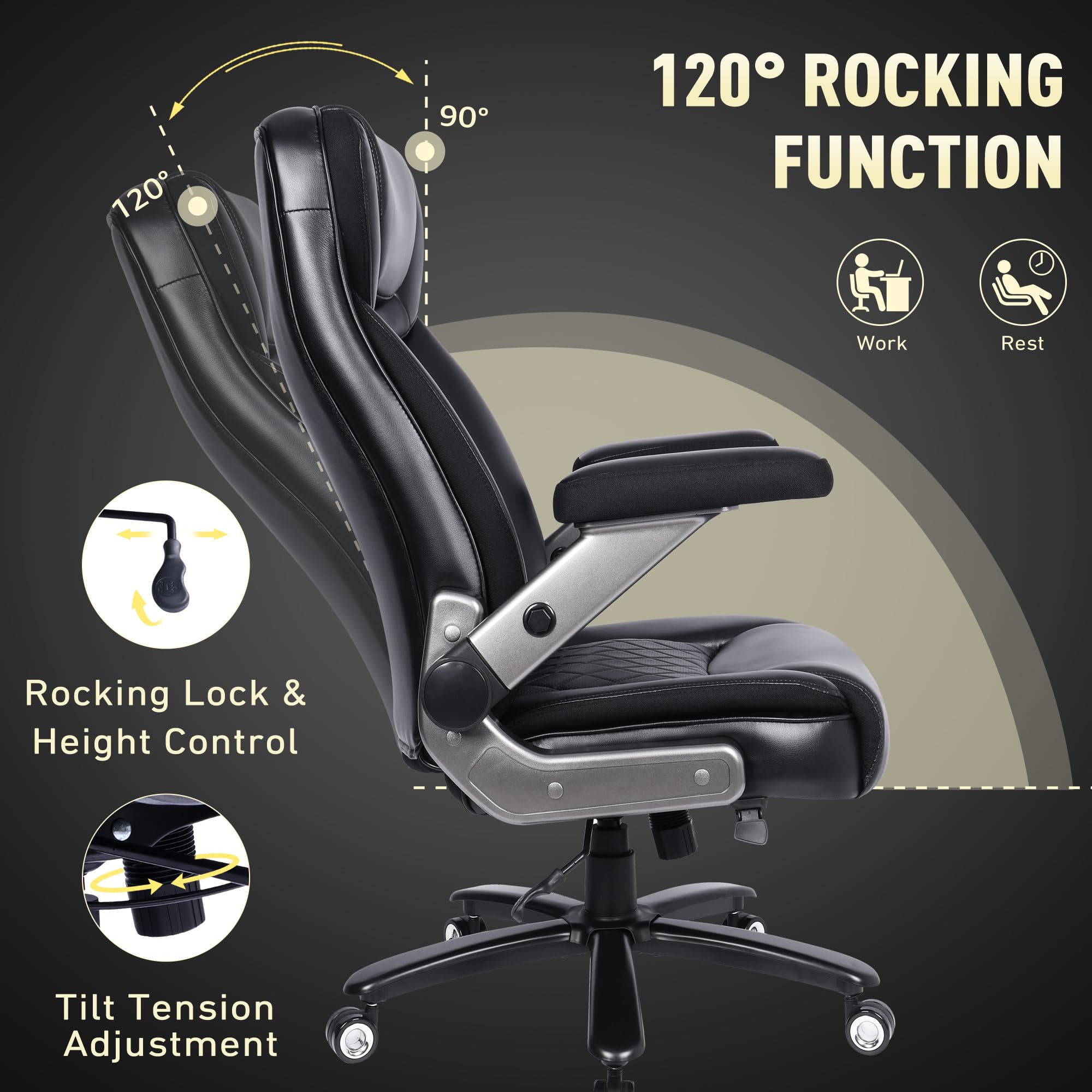 650 lbs Big and Tall Ergonomic Office Chair with Lumbar Support