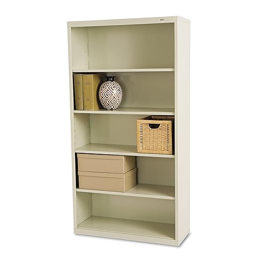 Corporation B-66BK Welded Bookcase, 34-1/2" Width x 66" Height x 13" Length, 5 Shelves, Black