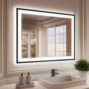 40x30 Dimmable LED Bathroom Mirror with Anti-Fog & Memory Function