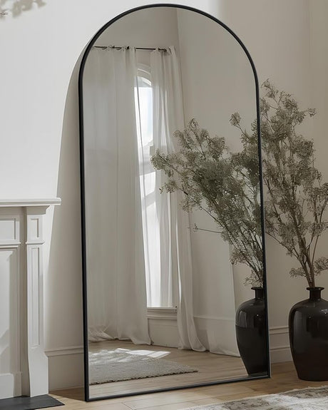 Full Length Mirror, 68"x26" Arched Floor Mirror, Glassless Mirror Full Length with Stand