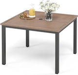 Rectangular Metal Patio Outdoor Dining Table