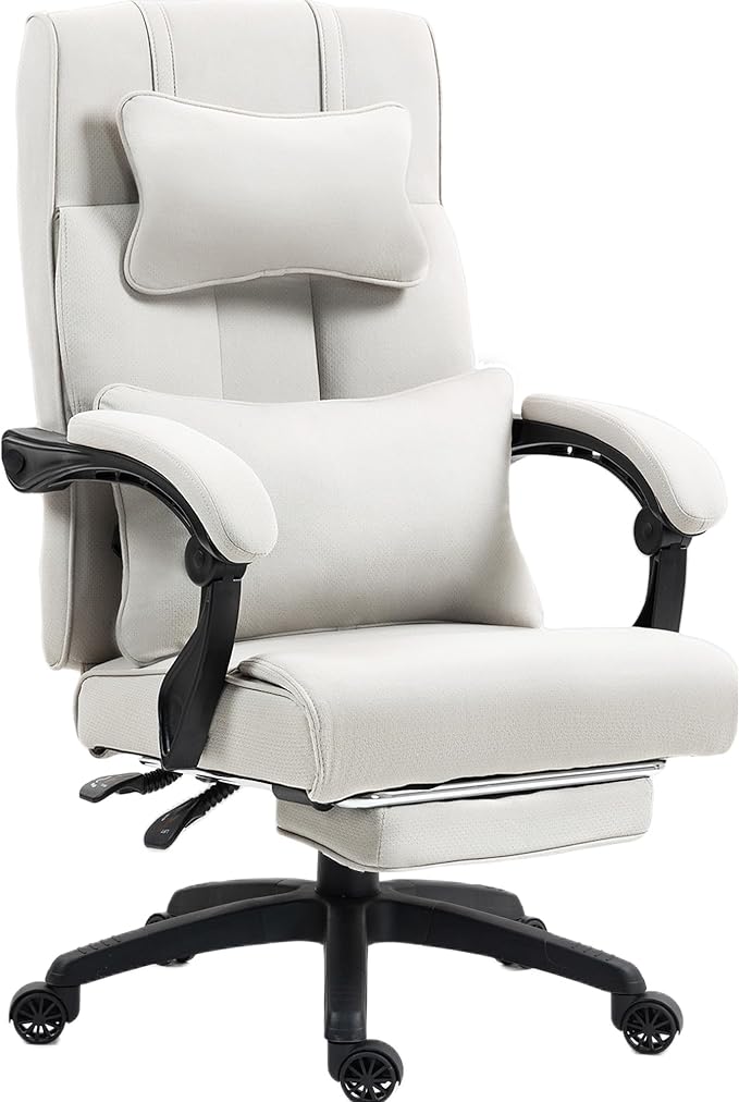 Executive Office Chair Big and Tall Fabric with Footrest, Ergonomic Computer Chair