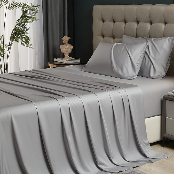 cooling Sheets King Size, Rayon derived from Bamboo, Oeko-TEX Certified Luxuriously