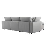 L-Shaped Corner Modular Down Feather Filled Sectional Sofa