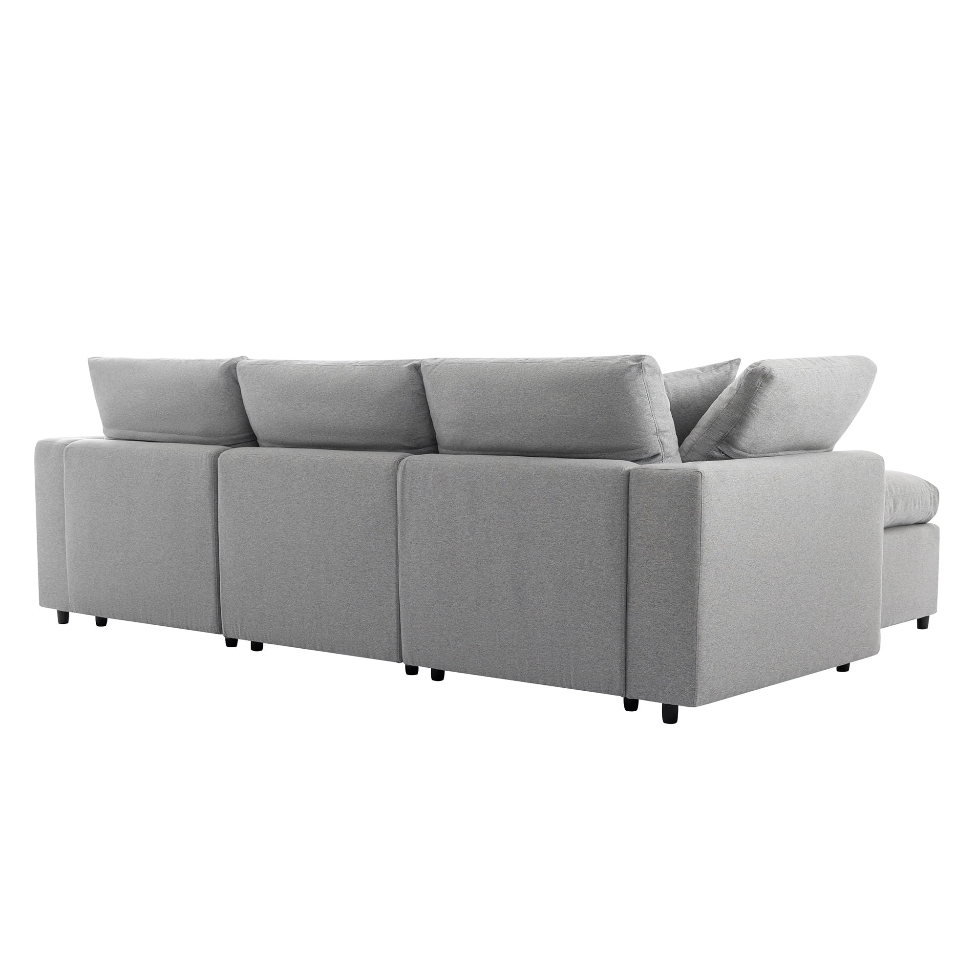 L-Shaped Corner Modular Down Feather Filled Sectional Sofa