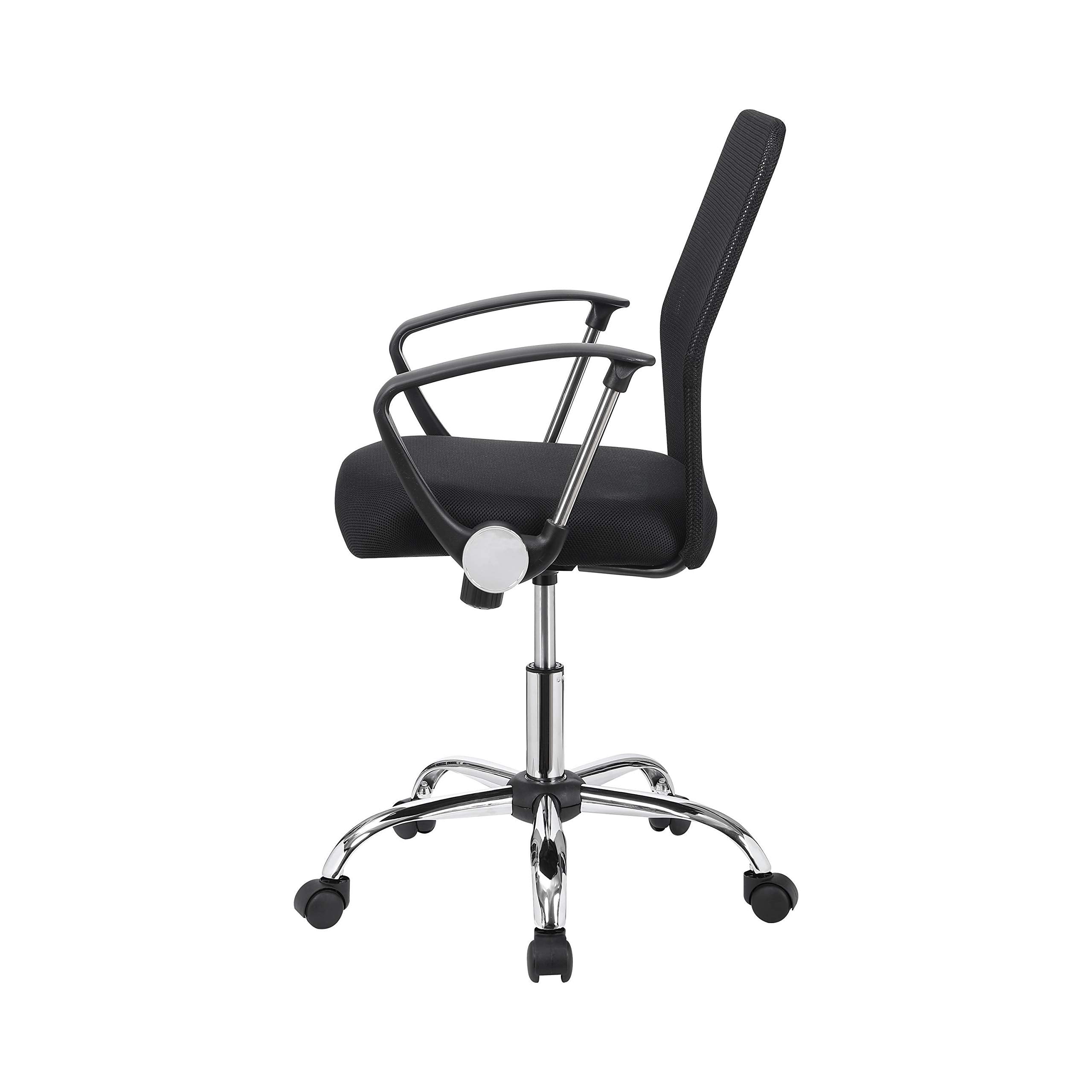 Furniture Office Chair Black Mesh Fabric Chrome 801319