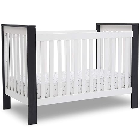 Miles 4-in-1 Convertible Crib, Bianca White/Textured Cloud