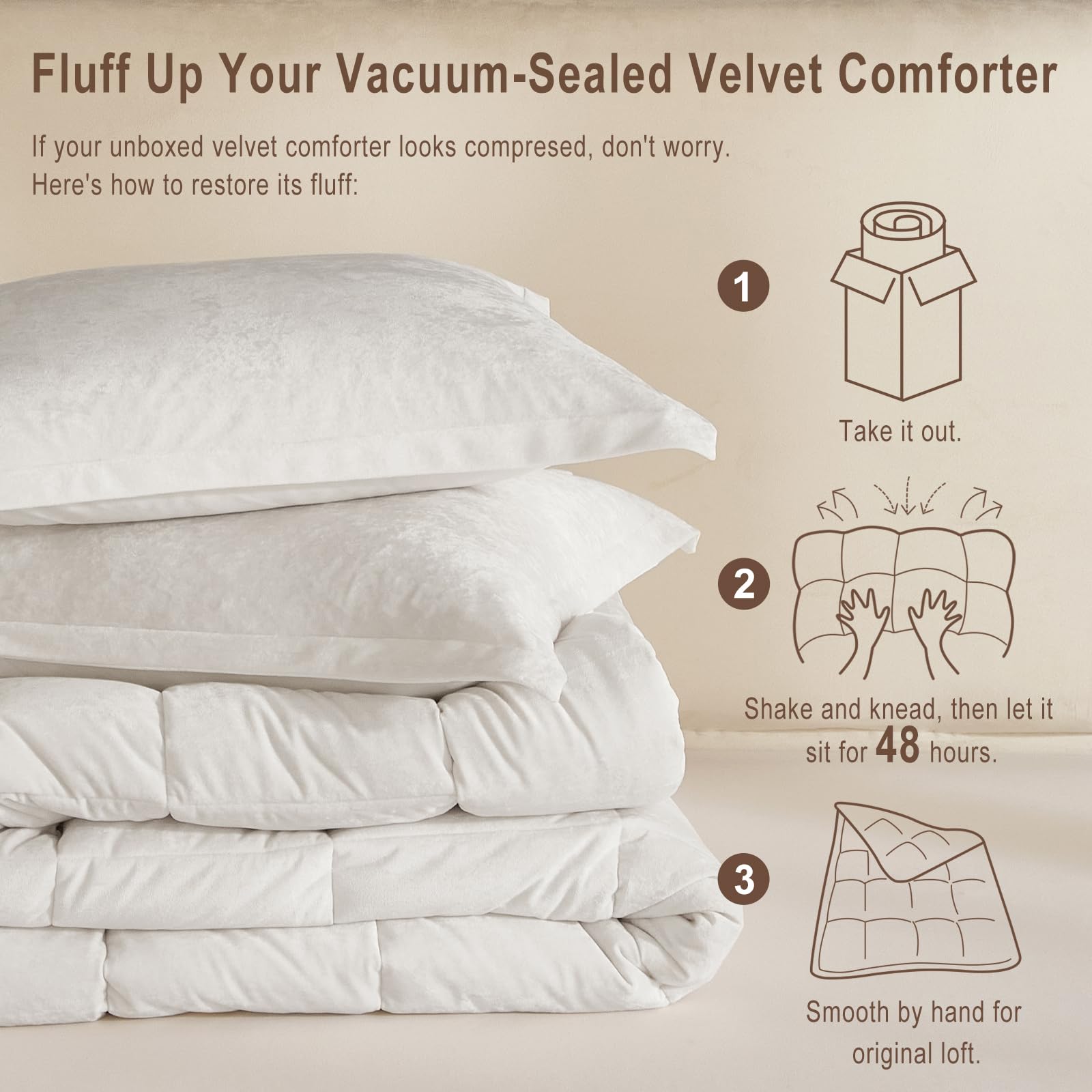 Velvet Comforter King 3-Piece Set - Luxury Soft Bedding