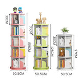 Bookcases 360° Rotating Bookshelf Simple Standing Bookcase Large Capacity Book Rack Home Magazine Children's Picture Book Bookshelves Practical Fashion