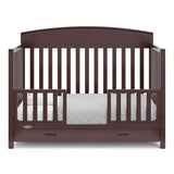 Benton 5-in-1 Convertible Crib with Drawer (Espresso) - Converts from Baby Crib to Toddler Bed