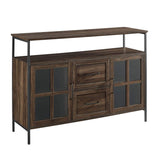 Furniture AZU48RAD3DDW Industrial 3-Door Buffet Sideboard for Kitchen-Dining Room,