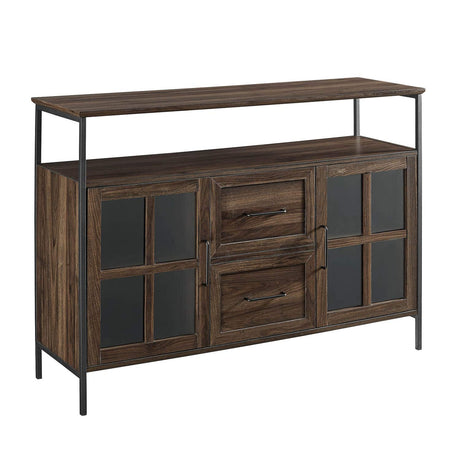 Furniture AZU48RAD3DDW Industrial 3-Door Buffet Sideboard for Kitchen-Dining Room,