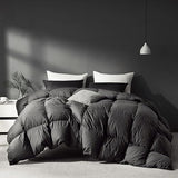 White Goose Feathers Down Comforter Queen Size, Premium All Season Duvet