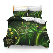 Comforter Set Girls Comforter Sets Bedding Set 3pc Full Flora Tendrils Fractal Blossom