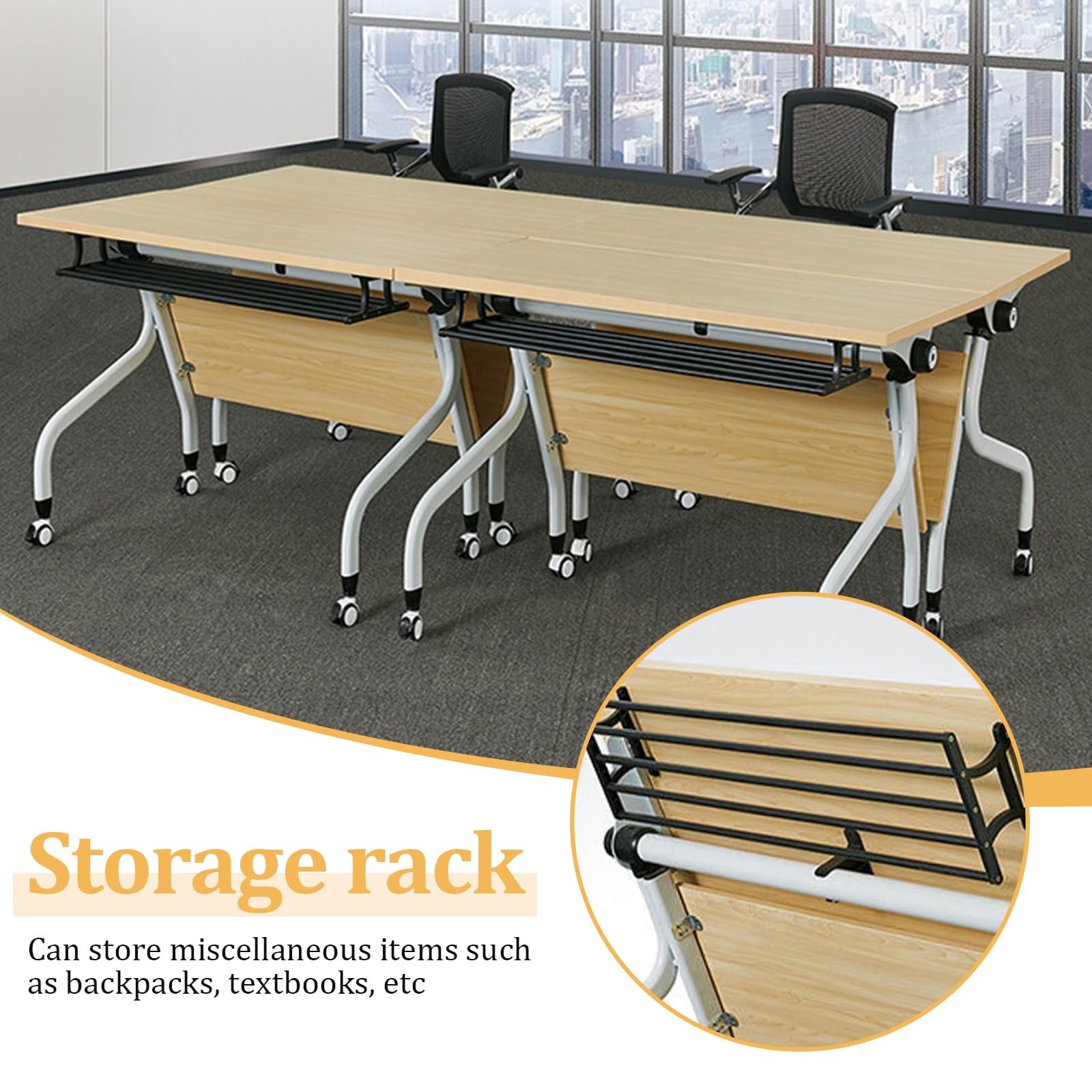 Conference Table,4PCS Folding Conference Room Table
