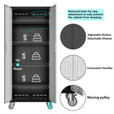 Garage Storage Cabinet, 72" Tool Storage Cabinet Utility Locker with Wheels