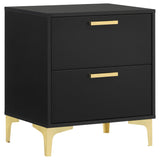 Kendall 2-Drawer Contemporary Nightstand Bedroom Storage Cabinet Bedside Table