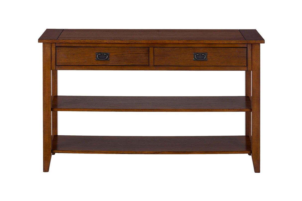 Mission Oak Sofa Console Table with Storage