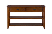 Mission Oak Sofa Console Table with Storage