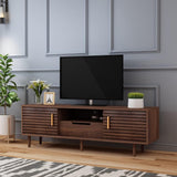 Mid-Century Modern TV Stand for 65 Inch TVs, Wood Entertainment Center TV Console