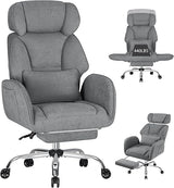 Criss Cross Ergonomic Office Chair with Wheels and Footrest