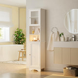 67.1" Tall Bathroom Storage Cabinet with Adjustable Shelves,