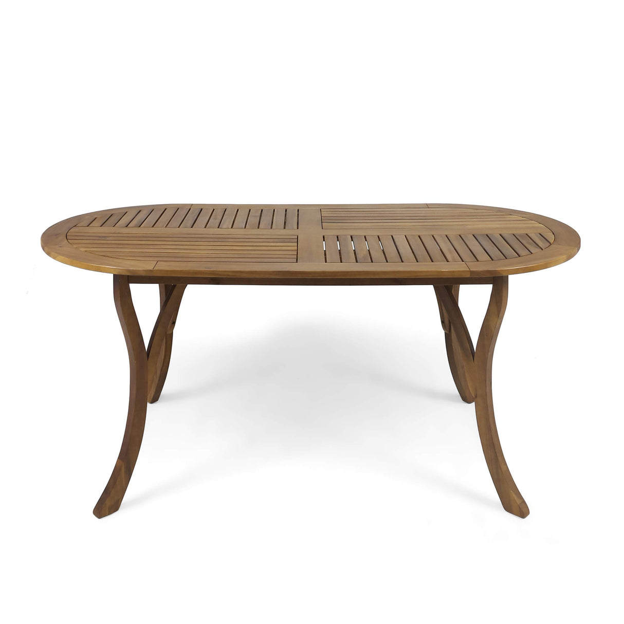 Baia Outdoor 70" Oval Acacia Wood Dining Table, Teak