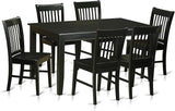DUNO5-MAH-W 5 Piece Dining Room Table Set Includes a Rectangle Kitchen Table and 4