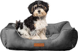 Luxury Dog Bed - Comfortable Tufted Velvet Cushion for Small to Large Dogs