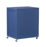 Linon Navy Blue Rolling Sadie File Cabinet