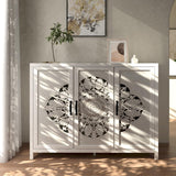 48"Accent Cabinet with 3 Doors, Farmhouse Sideboard Buffet Cabinet with Storage