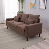 Sectional Sofa 3 Seat Couch, Modern Sofa with Solid Wood Legs, Couches Sofas for