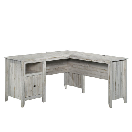 Dakota Pass L-Desk, L: 59.09" x W: 59.72" x H: 30.00", White Off-White