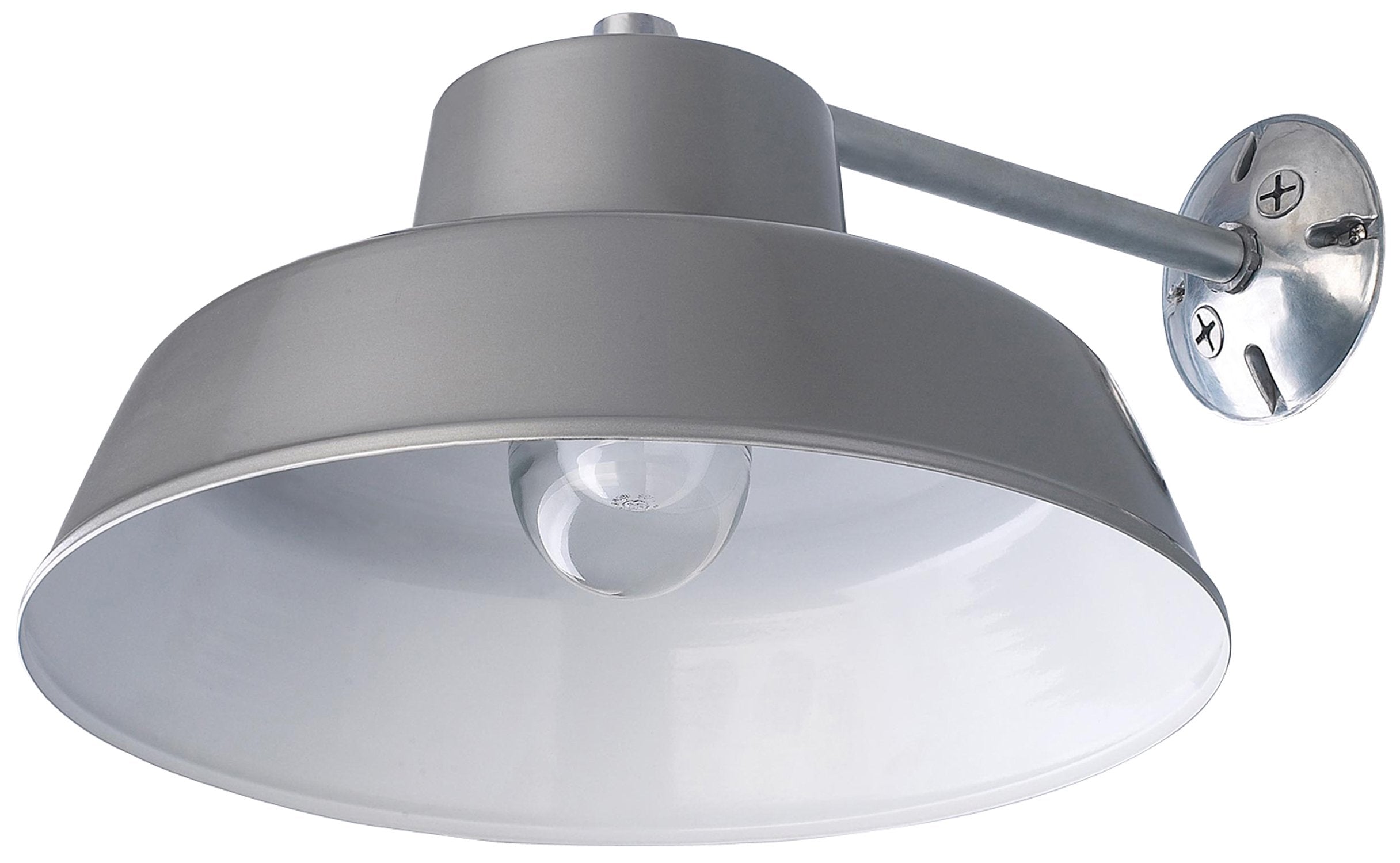 All Weather Outdoor Wall & Ceiling Light - Grey Finish with Clear Glass Globe
