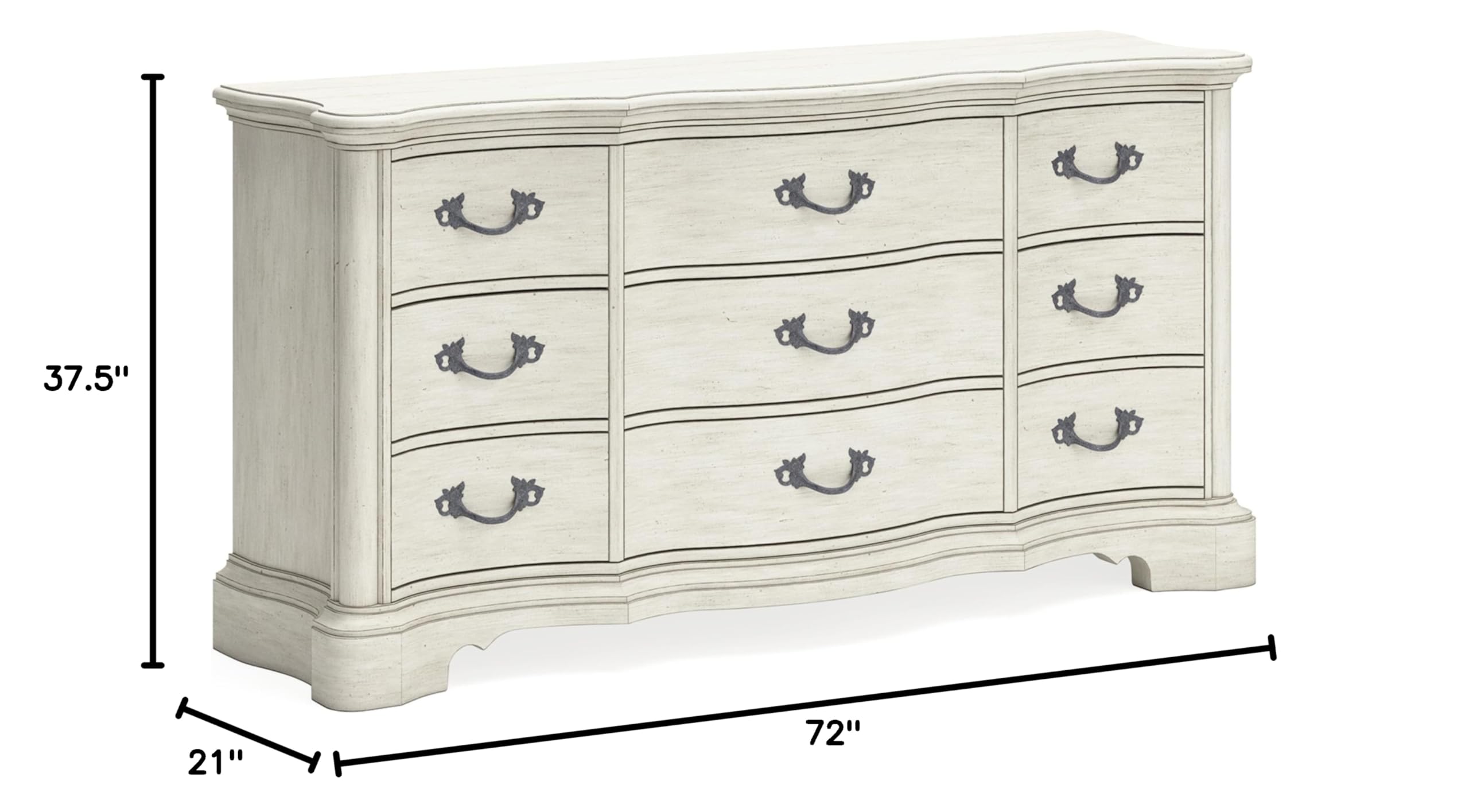 Arlendyne Traditional 9 Drawer Dresser