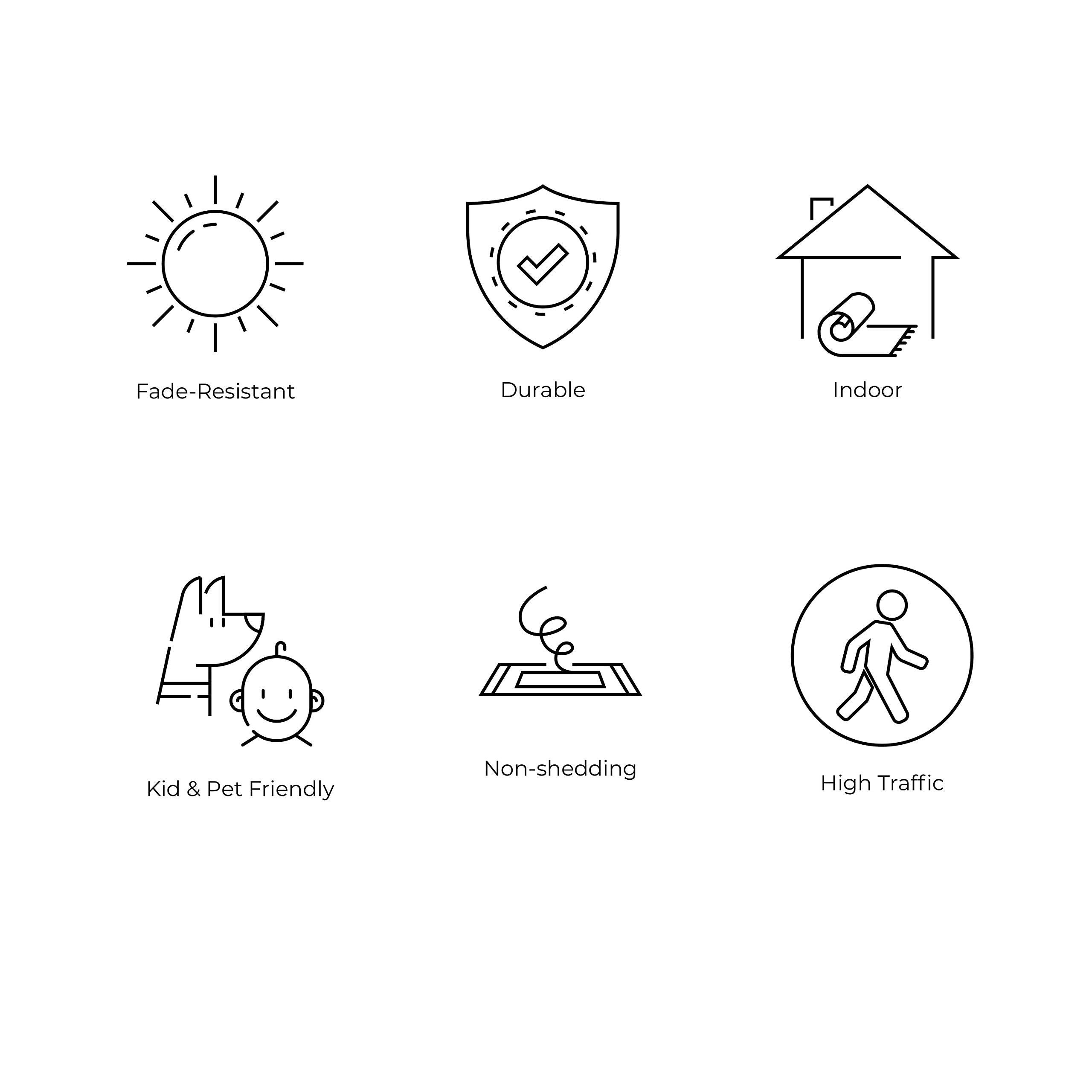 BMF104A-5 Bohemian FLAIR Boho Distressed Medallion Indoor Area-Rug Floral Easy