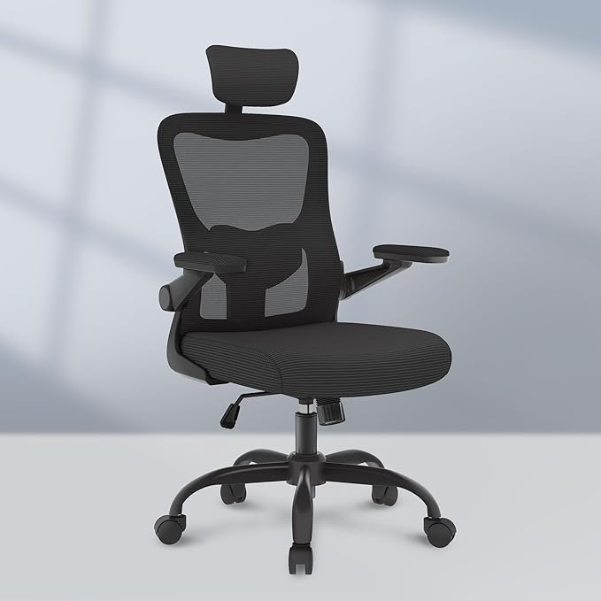 Ergonomic Office Chairs Mesh Computer Desk Chair with 3D Flip-up Armrests